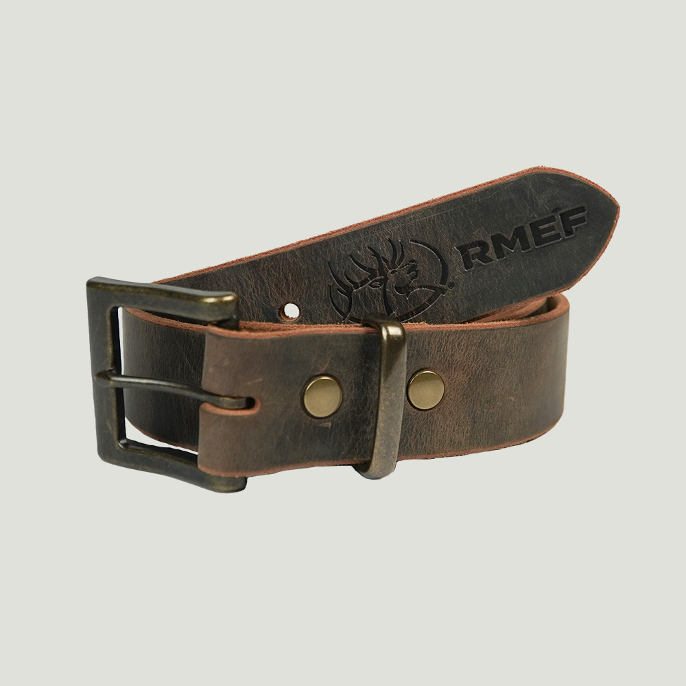 RMEF Steerhide Belt by Teton Leather Company